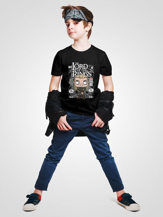 Παιδικό T-shirt Μαύρο Legolas Lord Of The Rings