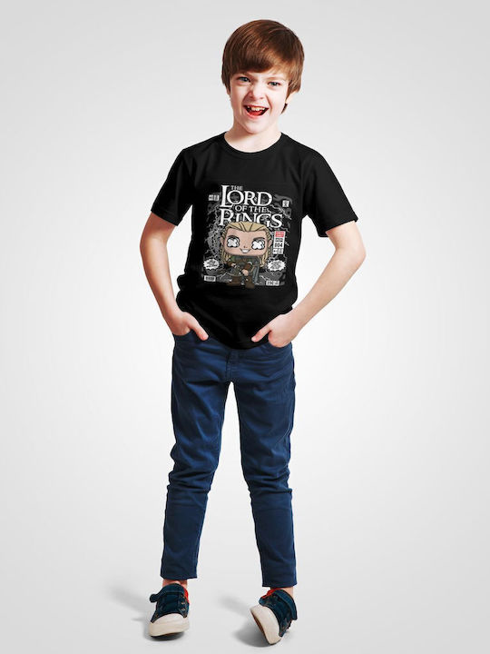 Παιδικό T-shirt Μαύρο Legolas Lord Of The Rings