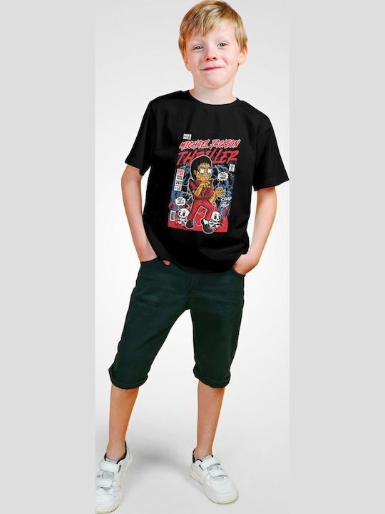 Kids' T-shirt Black Michael Jackson Thriller