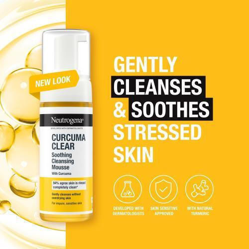 Neutrogena Curcuma Clear Soothing Cleansing Mousse Αφρός Καθαρισμού Προσώπου 150ml