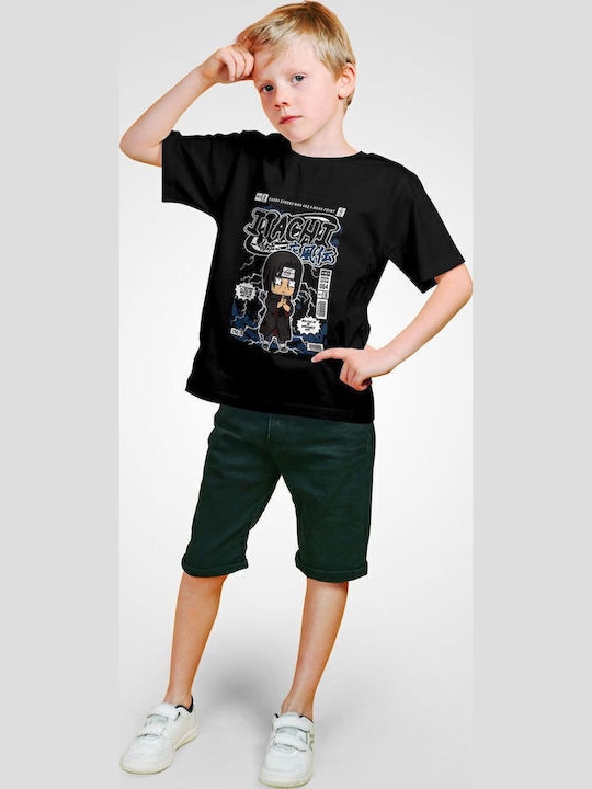 Παιδικό T-shirt Μαύρο Itachi Uchiha