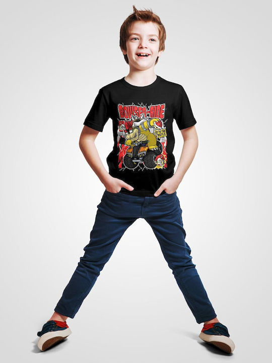 Παιδικό T-shirt Μαύρο Bowser Ride