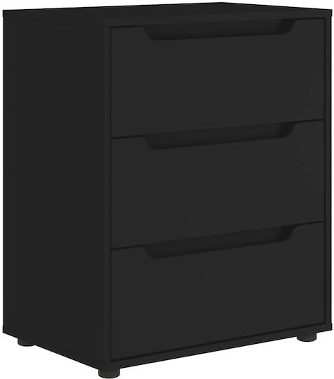 Vidaxl Sideboard Visnes Schwarz 60x40x73 cm Holzwerkstoff