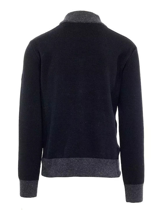 Danny Kein K33 Cardigan Ανδρική Ζακέτα Πλεκτή με Κουμπιά Μαύρη