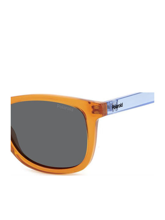 Polaroid Square Kids Sunglasses with Polarized Orange Lenses