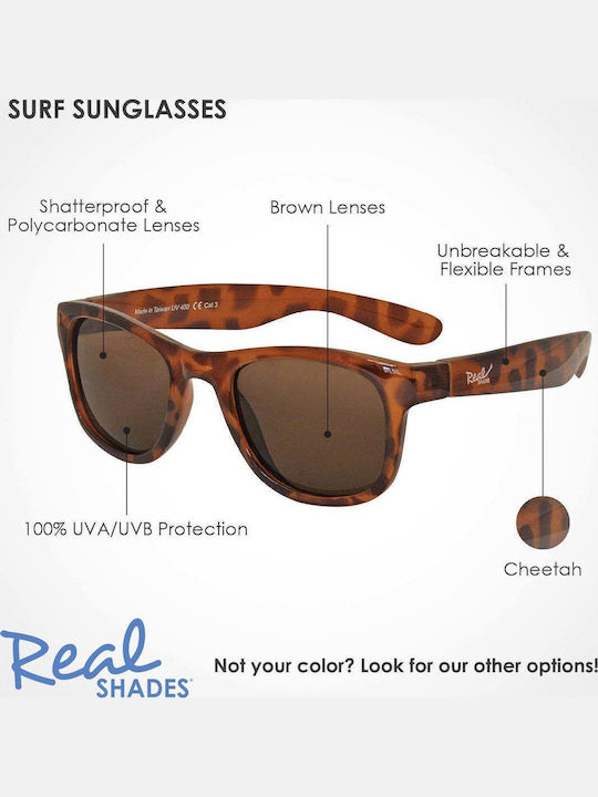 Real Shades Surf Youth Unbreakable Kids Sunglasses Cheetah For 7+ Years