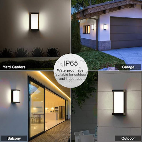 Powertech Στεγανό Επιτοίχιο Εξωτερικό Φωτιστικό LED 12W 12.4x12.5x26εκ. Powertech Στεγανό Επιτοίχιο Εξωτερικό Φωτιστικό LED 12W 12.4x12.5x26εκ.