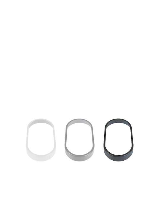 Fos me Επιτοίχια Εξωτερική Πλαφονιέρα LED IP54 12W με Ψυχρό Λευκό Φως