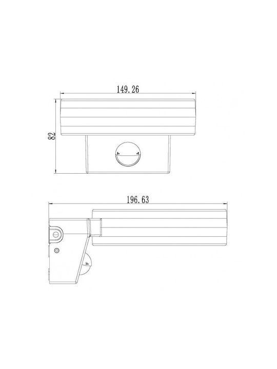 Elmark Επιτοίχια Εξωτερική Πλαφονιέρα LED IP65 20W με Φυσικό Λευκό Φως