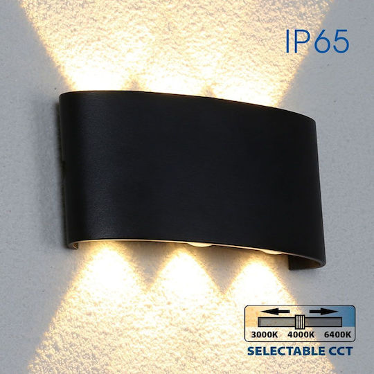 Vivalux Aruba Wall-Mounted Outdoor LED Lighting IP65 6W with Adjustable White Light 17x8x4cm