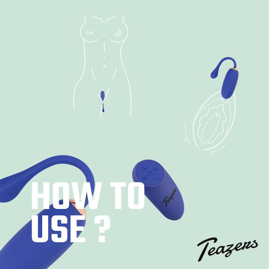 Teazers Vibrator Ei mit Fernbedienung Blau