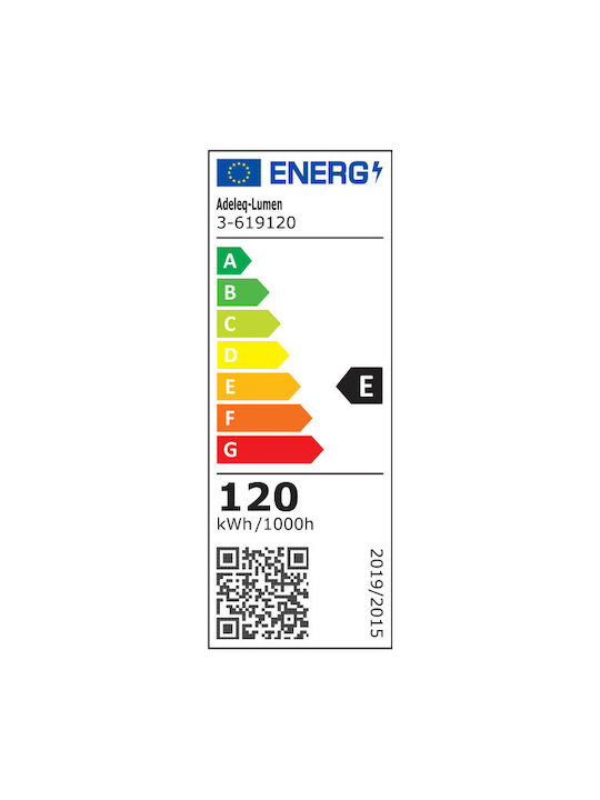 Adeleq Outdoor Floor Lamp LED Road 120W with Natural White Light IP65 Gray