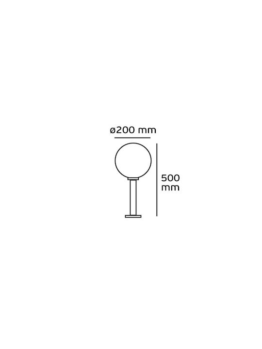 VK Lighting Lamp Globe Outdoor 18W IP44 for Socket E27 Silver