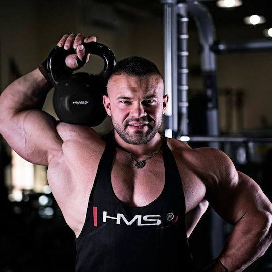HMS KNV28 Kettlebell Vinyl 28kg Schwarz