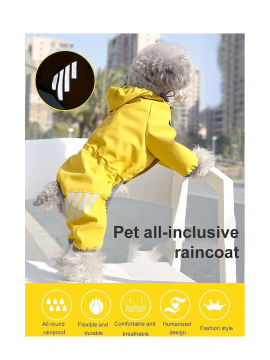 Blue Waterproof Dog Coat with Hood