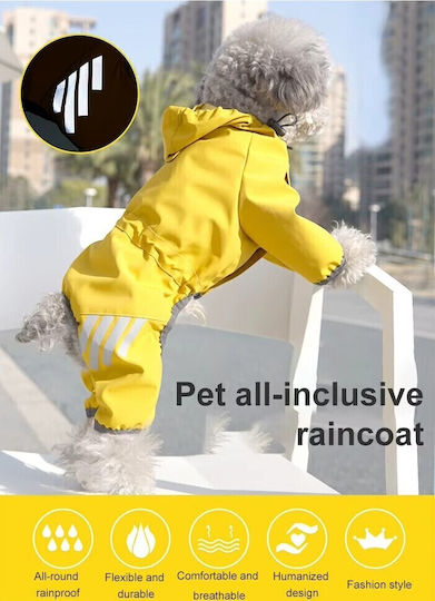 Blue Waterproof Dog Coat with Hood