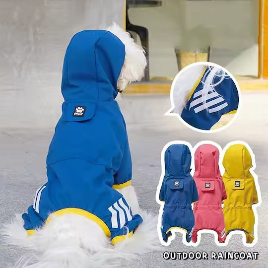 Yellow Waterproof Dog Coat with Hood