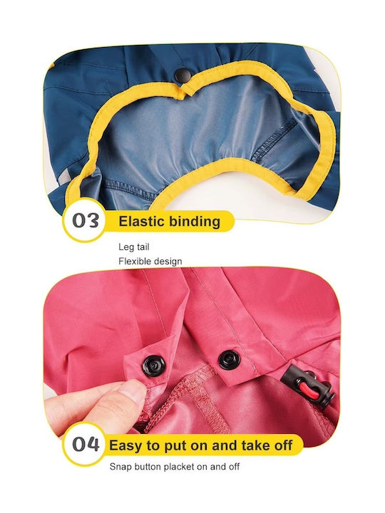 Yellow Waterproof Dog Coat with Hood