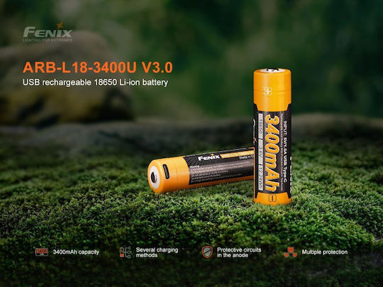 Fenix Arb-l18-3400u V3.0 Battery 18650 3400mah