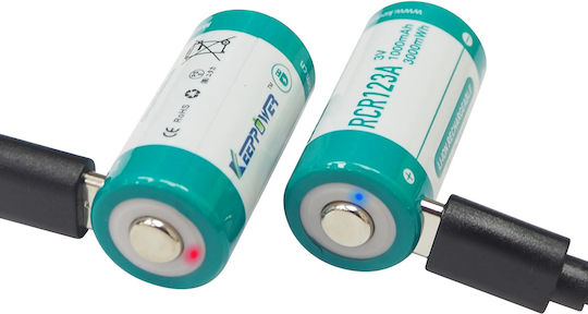 Baterie Keeppower Rcr123a 1000mAh Protecție Încărcare USB-C