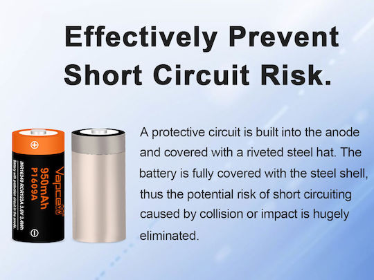 Baterie Vapcell 16340 P1609a 950mAh 3A