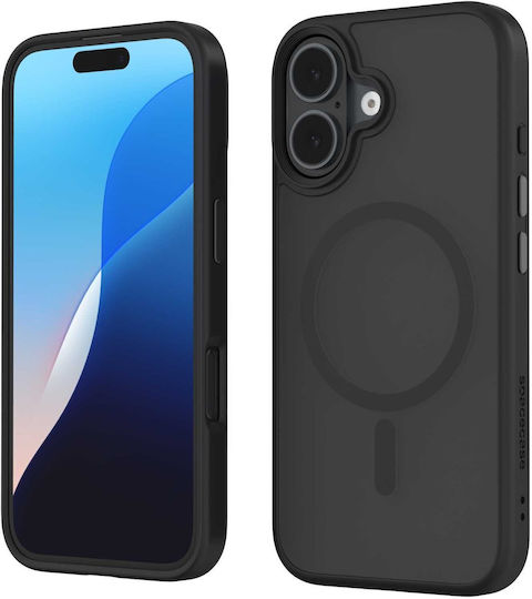 Spacecase Hybrid Magsafe Back Cover Plastic / Silicone Black (iPhone 16)