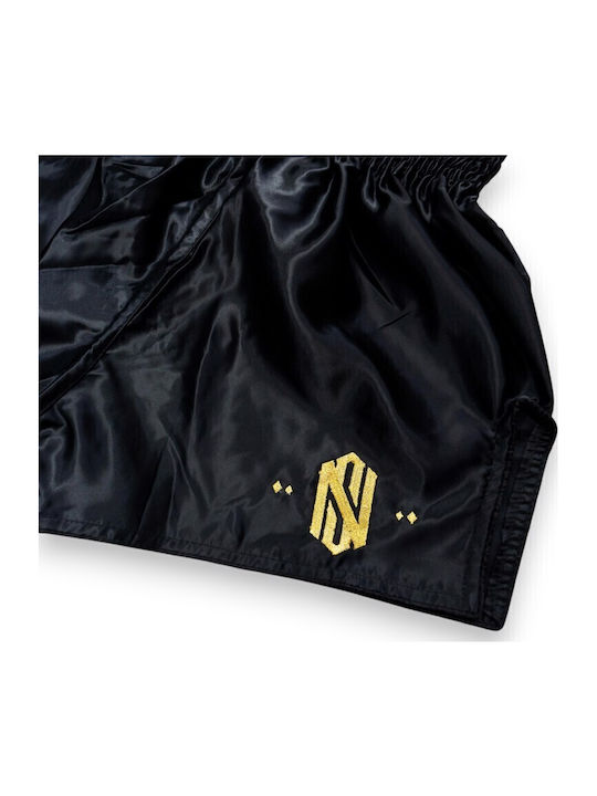 Gewählte Basic Kick Thai Shorts Schwarz