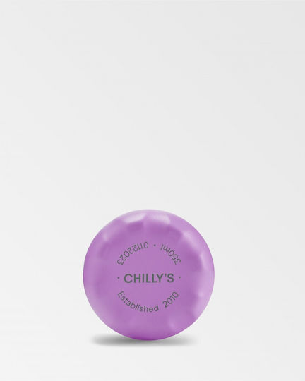 Chilly's Kids Water Bottle Stainless Steel with Straw Purple 350ml
