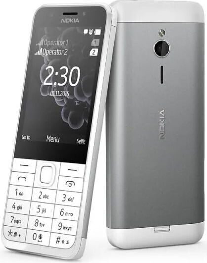 Nokia 230 (2024) Dual SIM Mobile with Buttons (English Menu) White