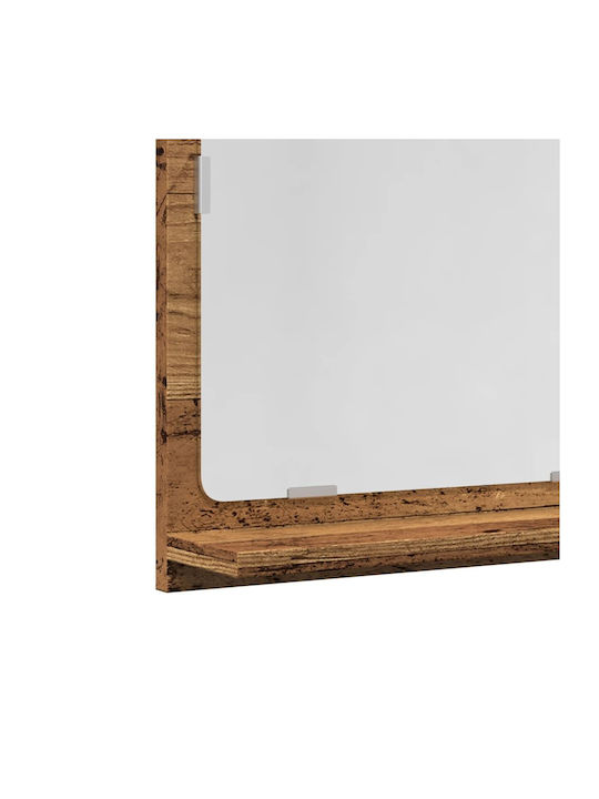 vidaXL Καθρέπτης Μπάνιου με Ράφι & Ντουλάπι 40x11cm Καφέ