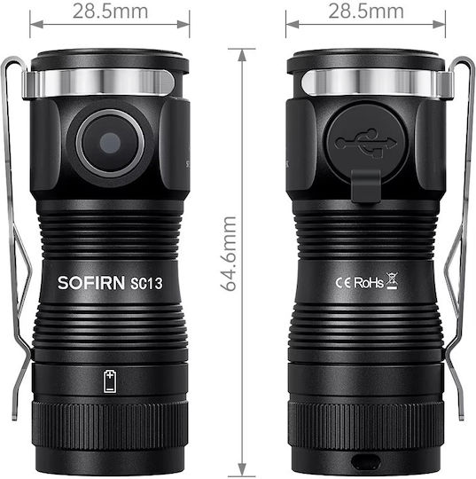 Sofirn Sc13 Flashlight 519a Led 5000k