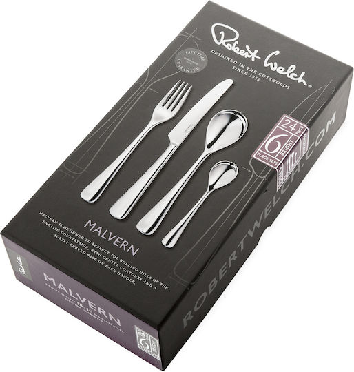 Robert Welch Cutlery Set Stainless Silver 24pcs