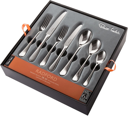 Robert Welch Cutlery Set Stainless Steel 18/10 Silver 42 Pieces