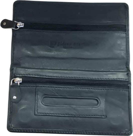Pierre Cardin Leather Tobacco Pouch With Snap Closure Black