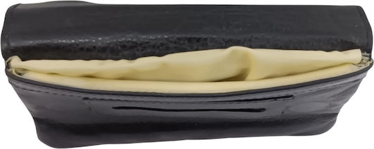 Pierre Cardin Leather Tobacco Pouch With Snap Closure Black