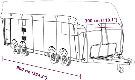 vidaXL Abdeckungen 1000x300cm Wasserdicht mit Gurten befestigt