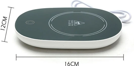 Set de Căni Inteligente din Ceramică cu Încălzire la Temperatură Constantă, Stil USB, Roz + Cutie Cadou