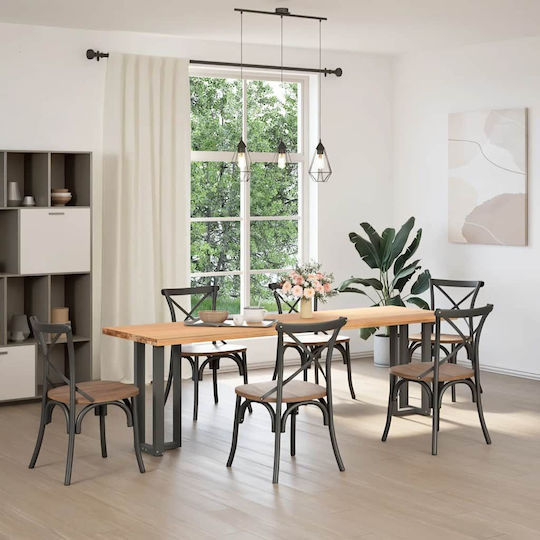 vidaXL Metallisches Möbelbein 2Stücke Für Tisch / Beistelltisch / Büro 25x28x72cm Anthrazit