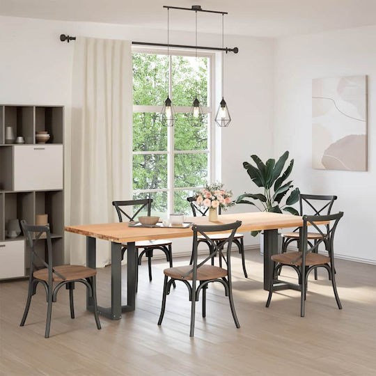 vidaXL Metallisches Möbelbein 2 Stück Für Tisch / Beistelltisch / Büro 60x35x72cm Anthrazit