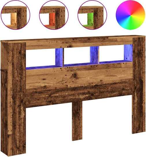 vidaXL Hölzernes Kopfstütze für Betten Braun 160x103,5cm
