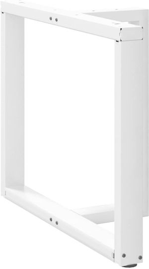 vidaXL Metallic Furniture Leg 2 Pieces Suitable for Table / Coffee Table / Office 90x35x72cm White