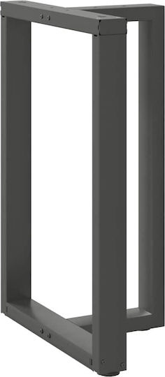 vidaXL Metallisches Möbelbein 2 Stück Für Tisch / Beistelltisch / Büro 60x35x90cm Anthrazit