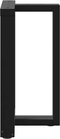 vidaXL Metallisches Möbelbein 2Stücke Für Tisch / Beistelltisch / Büro 60x35x72cm Schwarz