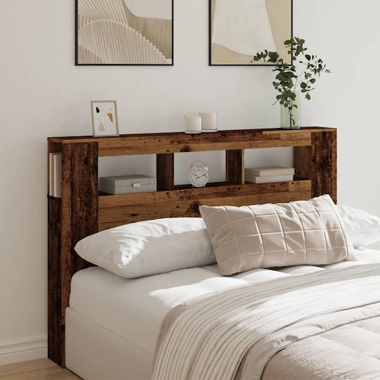 vidaXL Hölzernes Kopfstütze für Betten Braun 160x103,5cm