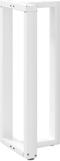 vidaXL Metallic Furniture Leg 2 Pieces Suitable for Table / Coffee Table / Office 40x35x100cm White