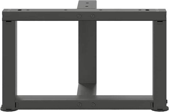 vidaXL Metallisches Möbelbein 2 Stück Für Tisch / Beistelltisch / Büro 50x25x30cm Anthrazit