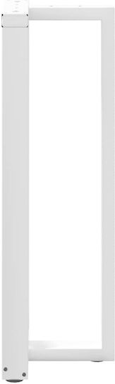 vidaXL Metallic Furniture Leg 2 Pieces Suitable for Table / Coffee Table / Office 50x35x110cm White