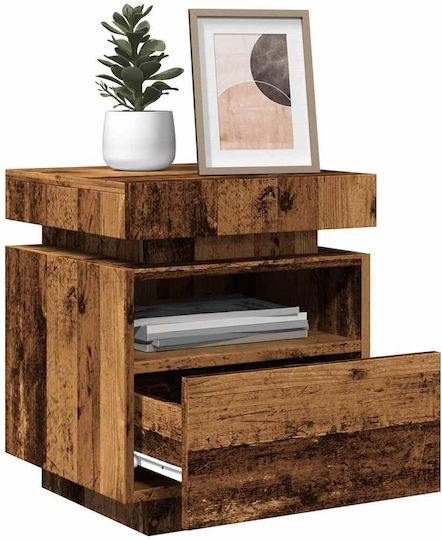 Wooden Bedside Tables Vintage Wood 2 Pieces 40x39x48.5cm