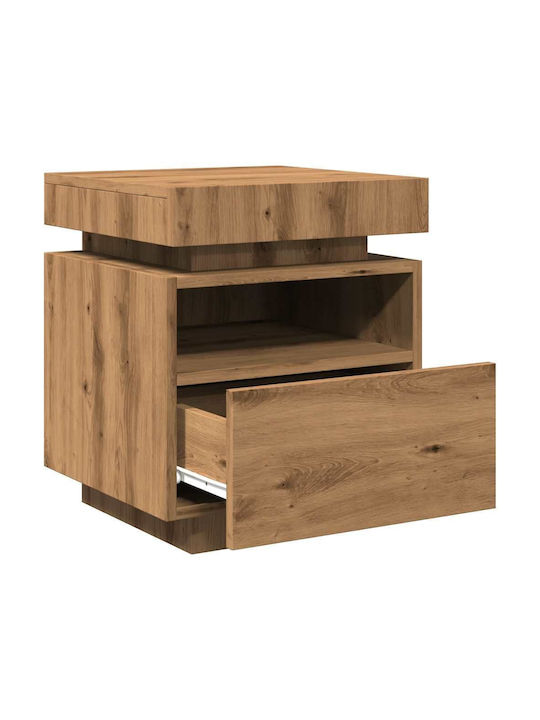 Κομοδίνα Ξύλινα Artisan Oak 2τμχ 40x39x48.5cm