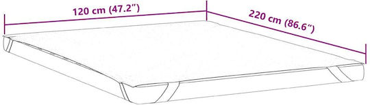 vidaXL Schutzauflage Halb-Doppel Wasserdicht Weiß 120x220cm
